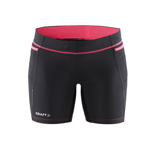 Kraťasy Craft W Kalhoty Trail Fitness černá s růžovou