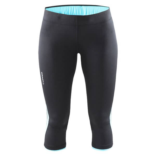 Kalhoty Craft W Kalhoty Prime Capri černá s modrou
