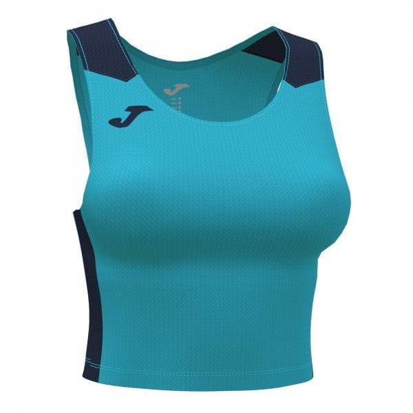  Top sportivo donna Joma Record II Top Fluor Turquoise-Navy