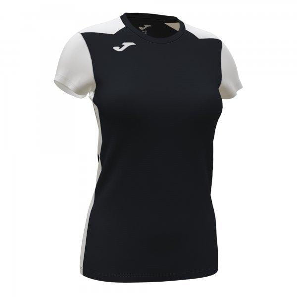  Frauen-T-Shirt Joma Record II Short Sleeve T-Shirt Black White