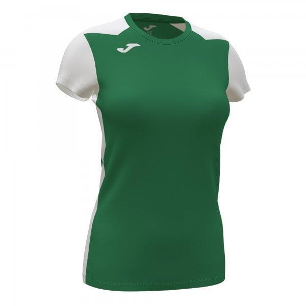  Frauen-T-Shirt Joma Record II Short Sleeve T-Shirt Green White