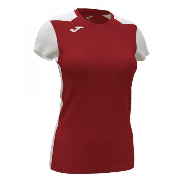  Frauen-T-Shirt Joma Record II Short Sleeve T-Shirt Red White