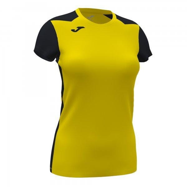  Дамска тениска Joma Record II Short Sleeve T-Shirt Yellow Black