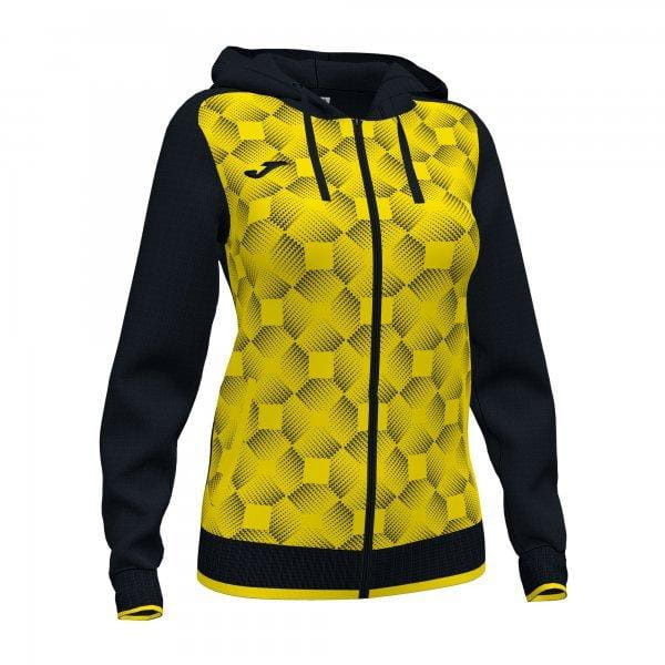  Sweat-shirt pour femme Joma Supernova III Zip-Up Hoodie Black Yellow