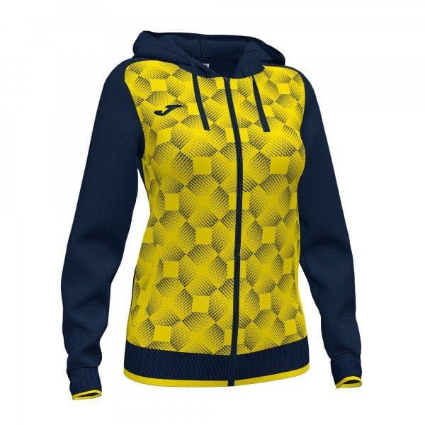  Dames sweatshirt Joma Supernova III Zip-Up Hoodie Navy Yellow