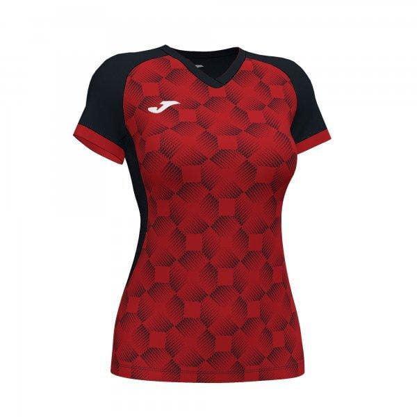  Dames-T-shirt Joma Supernova III Short Sleeve T-Shirt Black Red