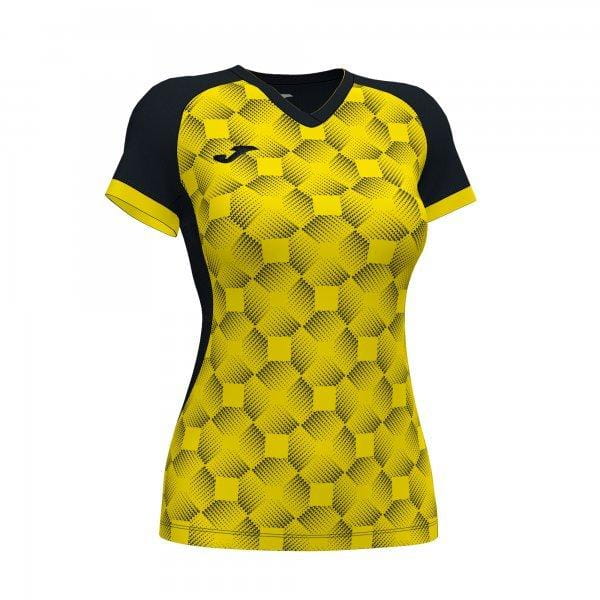  Frauen-T-Shirt Joma Supernova III Short Sleeve T-Shirt Black Yellow