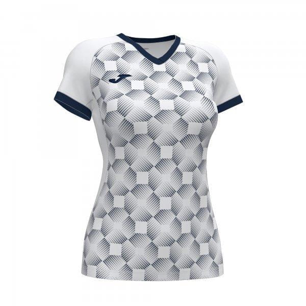  Dames-T-shirt Joma Supernova III Short Sleeve T-Shirt White Navy