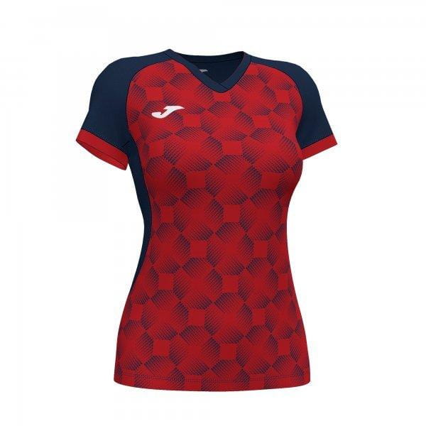  Dames-T-shirt Joma Supernova III Short Sleeve T-Shirt Navy Red