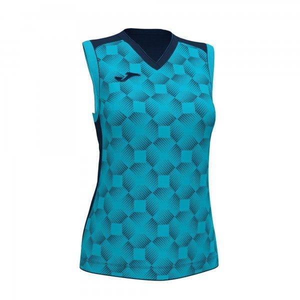  Top pentru femei Joma Supernova III Sleeveless Shirt Navy Fluor Turquoise