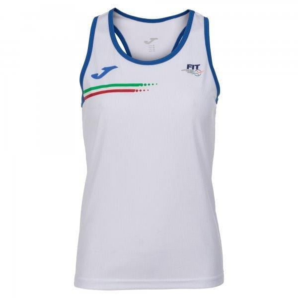  Dámské tílko Joma T-Shirt Fed. Tennis Italy White Sleeveless Woman