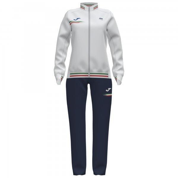Dames tennis ingesteld Joma Tracksuit Micro. Fed. Tennis Italy White Woman
