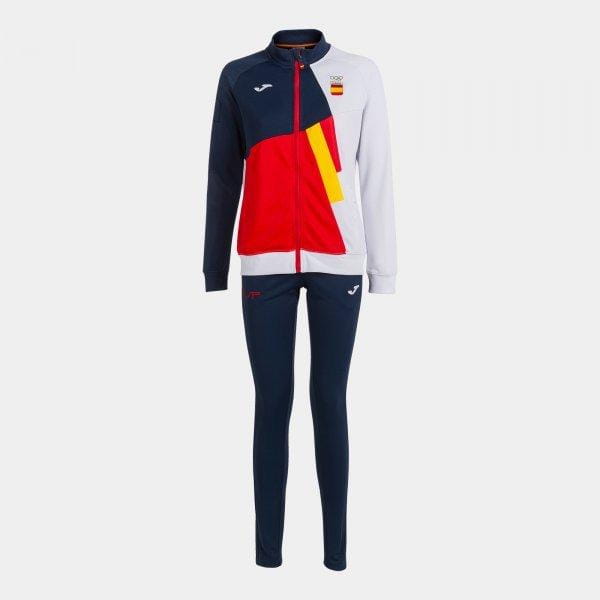  Survêtement pour femmes Joma Free Time Tracksuit Coe Red-Navy Woman