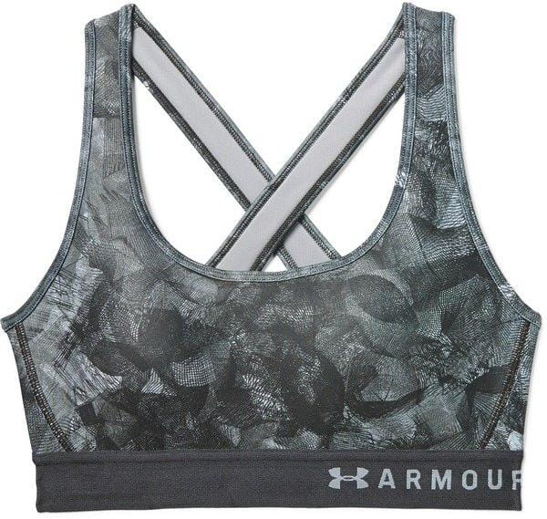 Spodní prádlo Under Armour Armour Mid Crossback Printed Bra-GRY