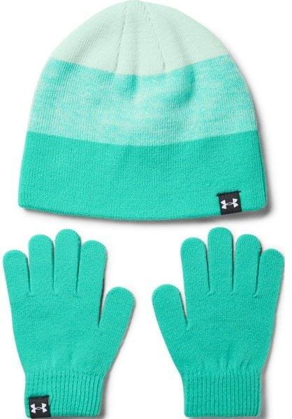 Mütze für Mädchen mit Handschuhen Under Armour G Beanie Glove Combo-GRN