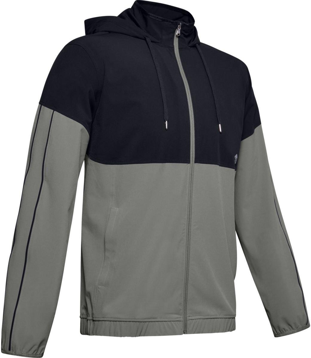 Under Armour Athlete Recovery Woven Warm Up Top-GRN