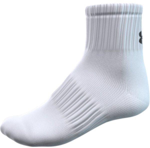 Unisex ponožky Under Armour Core QTR 3PK-WHT