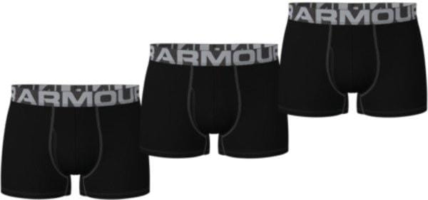 Caleçons pour hommes Under Armour Charged Cotton 3in 3 Pack-BLK