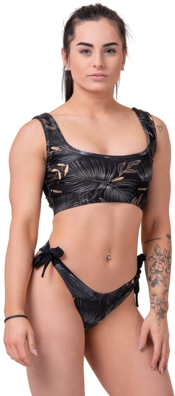 Top pentru costume de baie Nebbia Bikini Active Black - Bralette