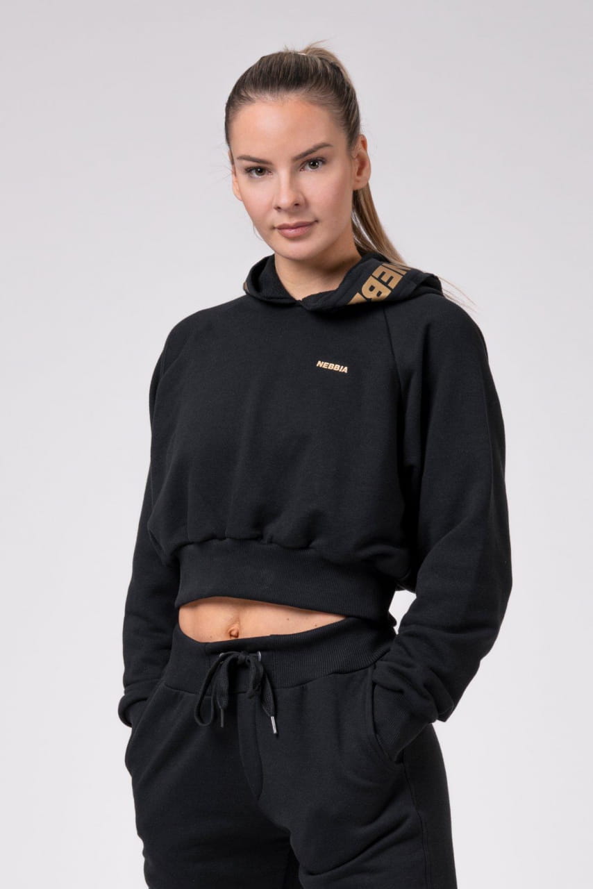 Sweatshirt für Frauen Nebbia Golden Crop Hoodie