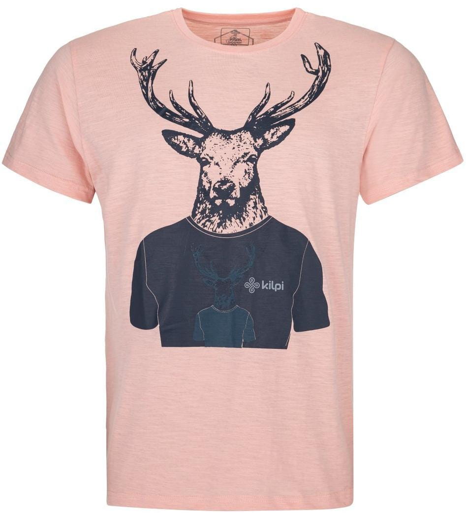 Herren-T-Shirt aus Baumwolle Kilpi Rizon Světle Růžová