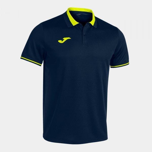  Pánske tričko Joma Championship VI Short Sleeve Polo Navy Fluor Yellow