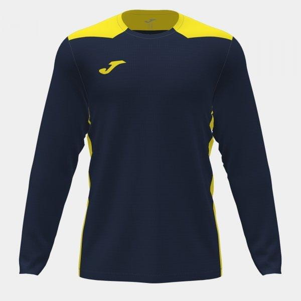  Pánske tričko Joma Championship VI Long Sleeve T-Shirt Navy Fluor Yellow