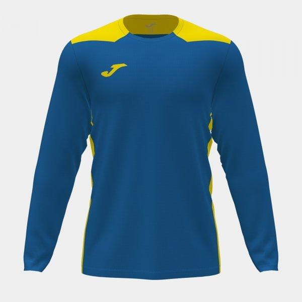  Pánske tričko Joma Championship VI Long Sleeve T-Shirt Royal Yellow