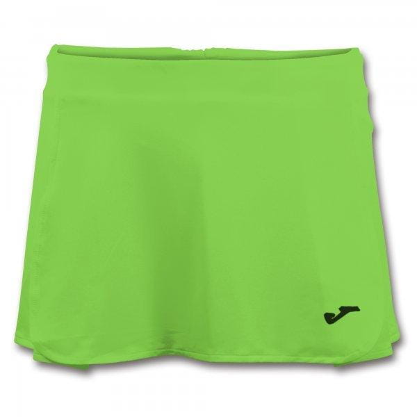 Женска пола за тенис Joma Open II Green Fluor Tennis Skirt