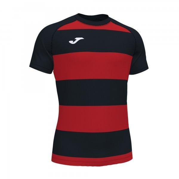  Férfi ing Joma Prorugby II Short Sleeve T-Shirt Black Red