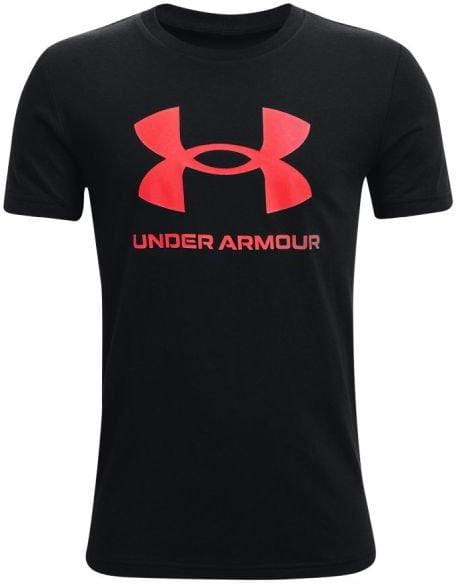 Koszulka sportowa dla dzieci Under Armour Sportstyle Logo SS-BLK