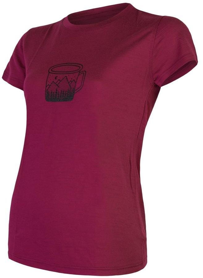  Merino-Shirt für Frauen Sensor Merino Active Pt Mug dámské triko kr.rukáv lilla