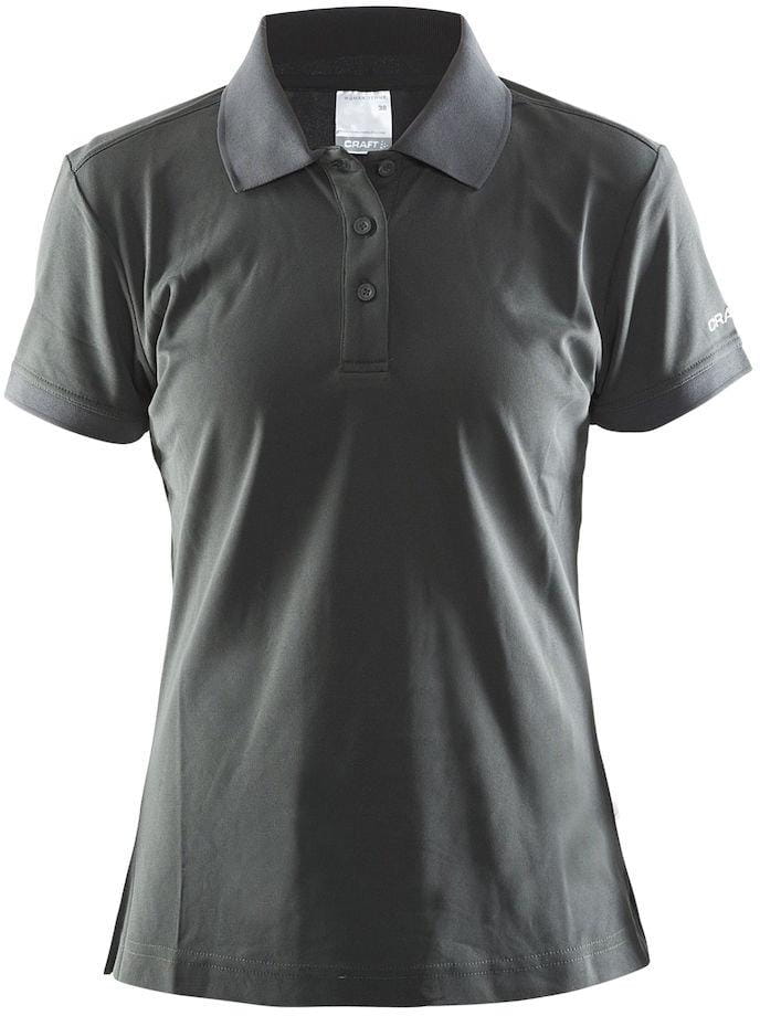 Dámske tričko s golierom Craft W Triko Classic Polo Pique tmavě šedá