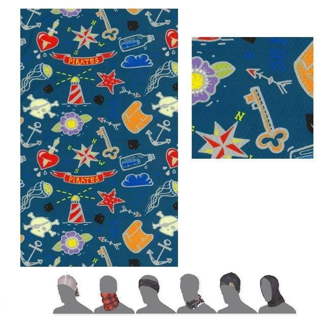  Multifunctionele sjaal voor kinderen  Sensor Tube Coolmax Impress Tattoo dětský šátek multifunkční safír