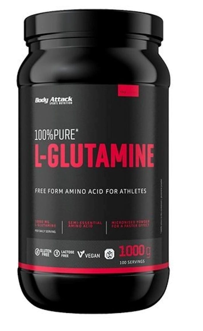 Sportovní doplněk stravy  Body Attack 100% Pure L-Glutamine 1000 g