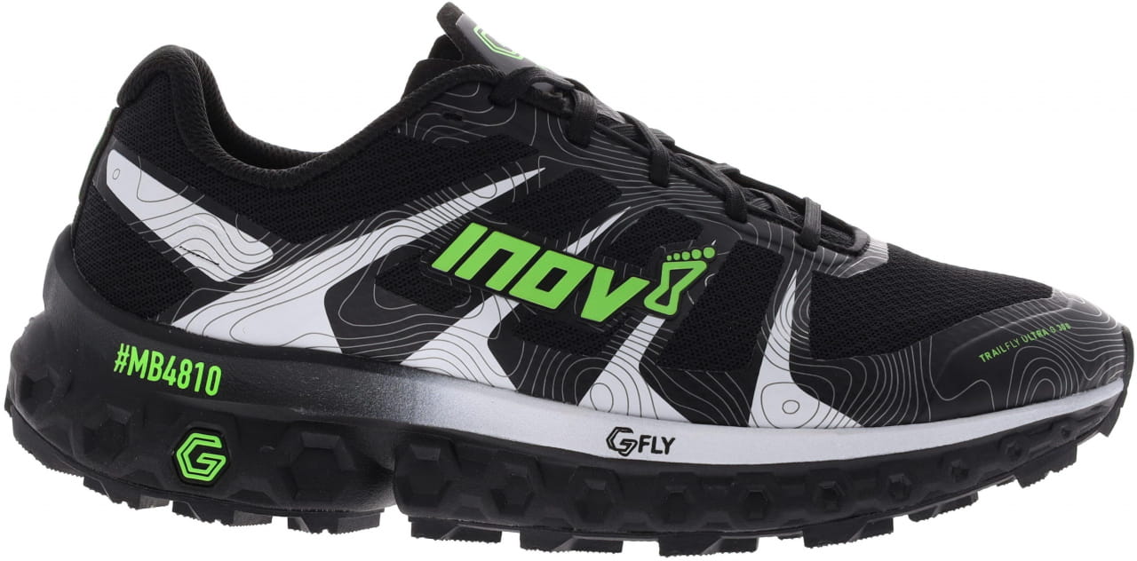 Męskie buty do biegania Inov-8  TRAILFLY ULTRA G 300 MAX M (S) black/white/green bílá