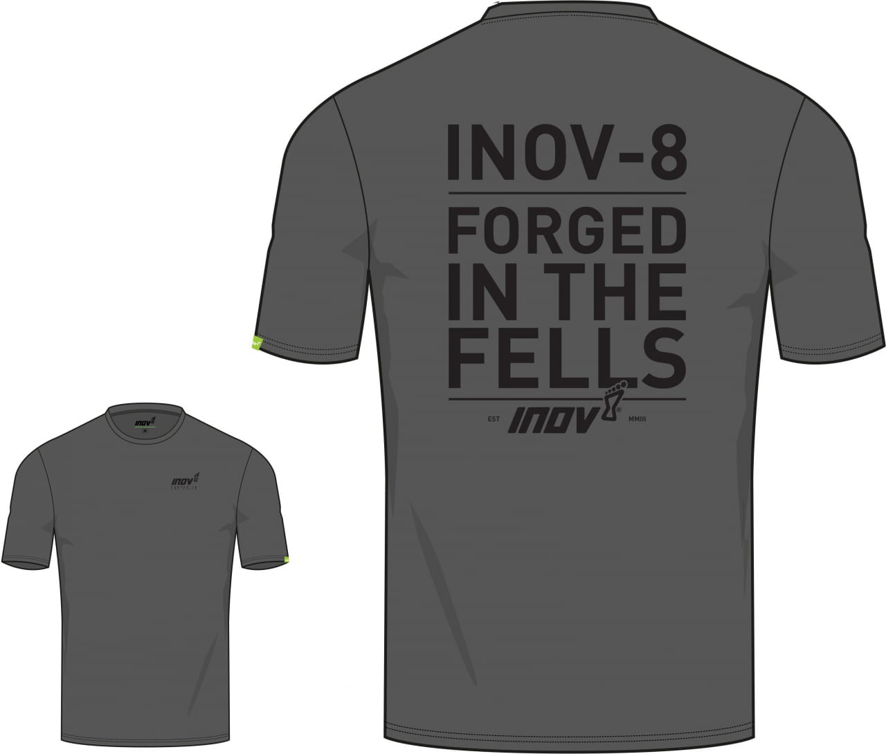Pánské tričko s krátkým rukávem Inov-8  COTTON TEE "FORGED" M dark grey šedá