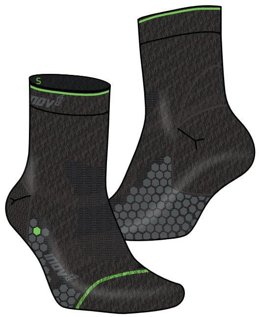 Unisex vonkajšie ponožky Inov-8  3 THERMO OUTDOOR SOCK HIGH black/grey černá