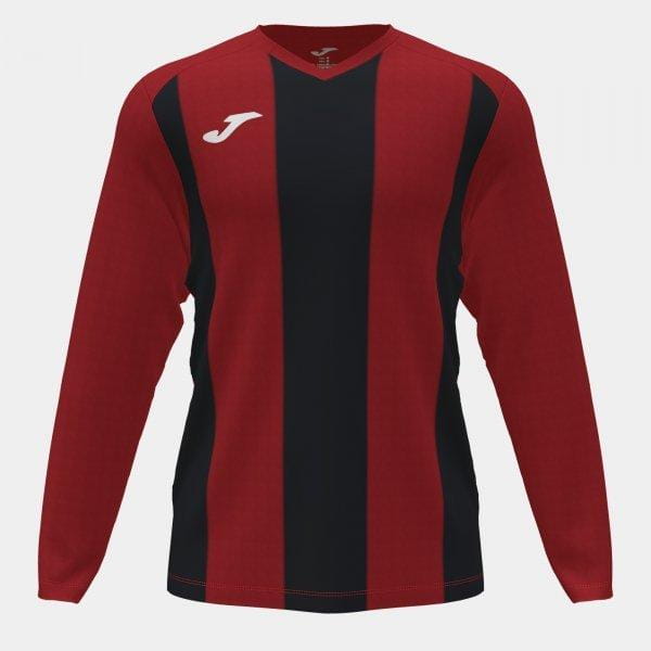  Pánské triko Joma Pisa II Long Sleeve T-Shirt Red Black