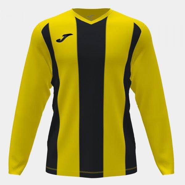  Pánské triko Joma Pisa II Long Sleeve T-Shirt Yellow Black