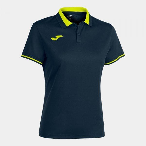  Dámske tričko Joma Championship VI Short Sleeve Polo Navy Fluor Yellow