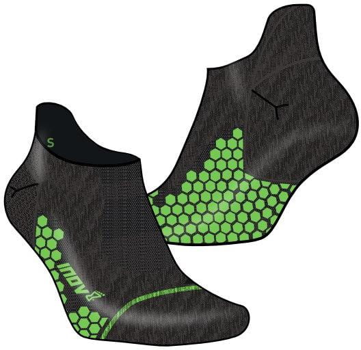 Unisex bežecké ponožky Inov-8  TRAILFLY ULTRA SOCK LOW black/green černá