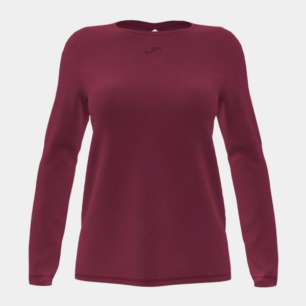 Sporthemd für Frauen Joma Organic Long Sleeve T-Shirt Burgundy