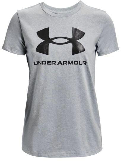 Dámské volnočasové tričko Under Armour SPORTSTYLE LOGO SS-GRY