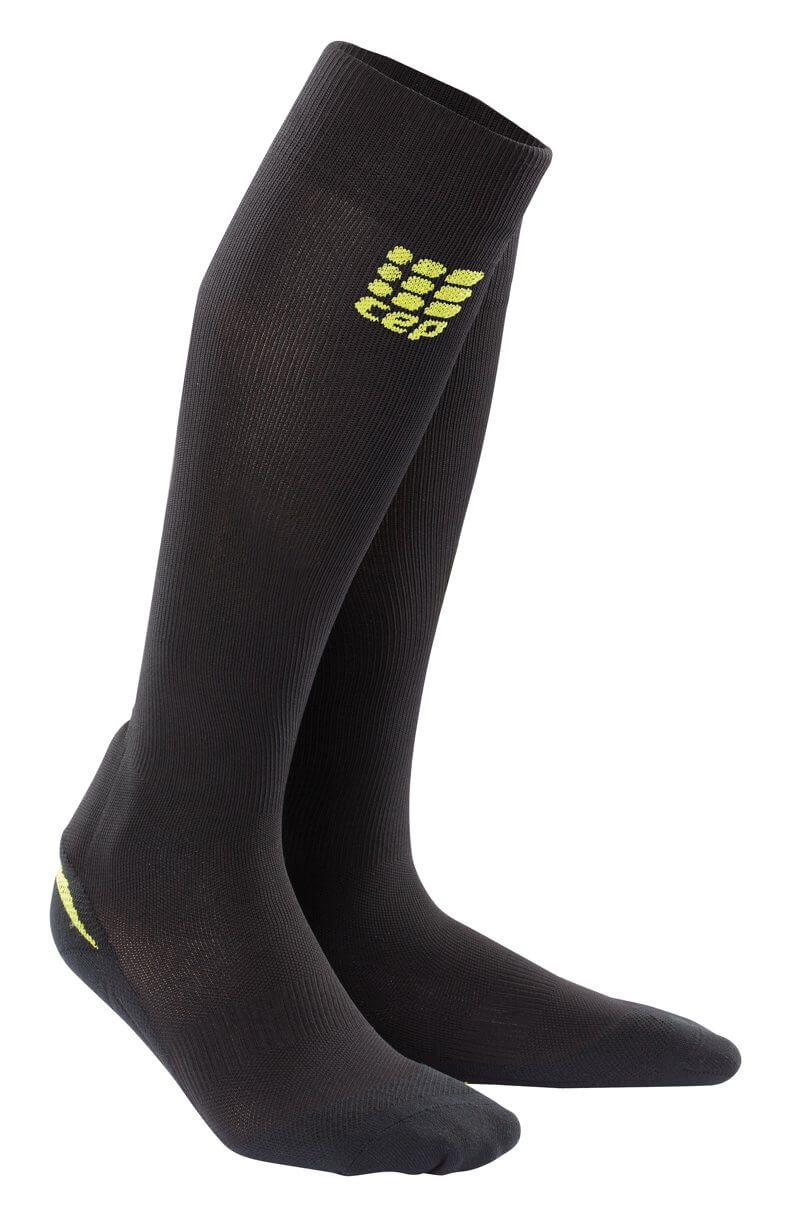 Ponožky CEP Podkolenky s podporou achilovky pánské černá / zelená