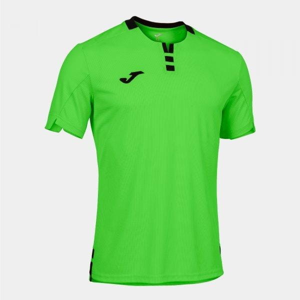 Koszulka męska Joma Gold IV Short Sleeve T-Shirt Fluor Green Black