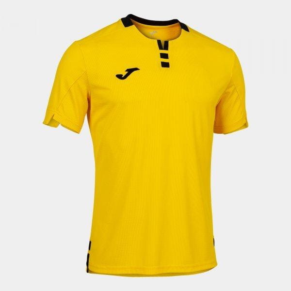 Férfi póló Joma Gold IV Short Sleeve T-Shirt Yellow Black