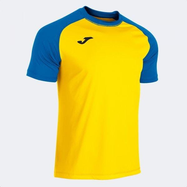 Férfi póló Joma Teamwork Short Sleeve T-Shirt Yellow-Royal Blue