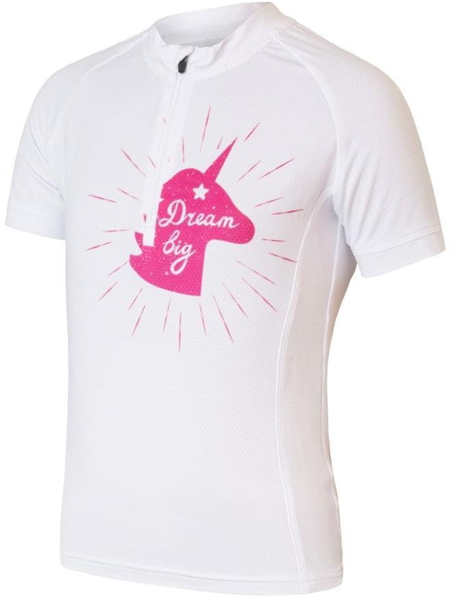 Koszulka kolarska dla dzieci Sensor Coolmax Entry dětský dres kr.rukáv snow white Unicorn