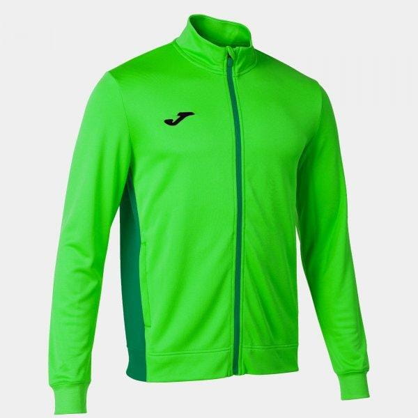 Bluza męska Joma Winner II Full Zip Sweatshirt Fluor Green